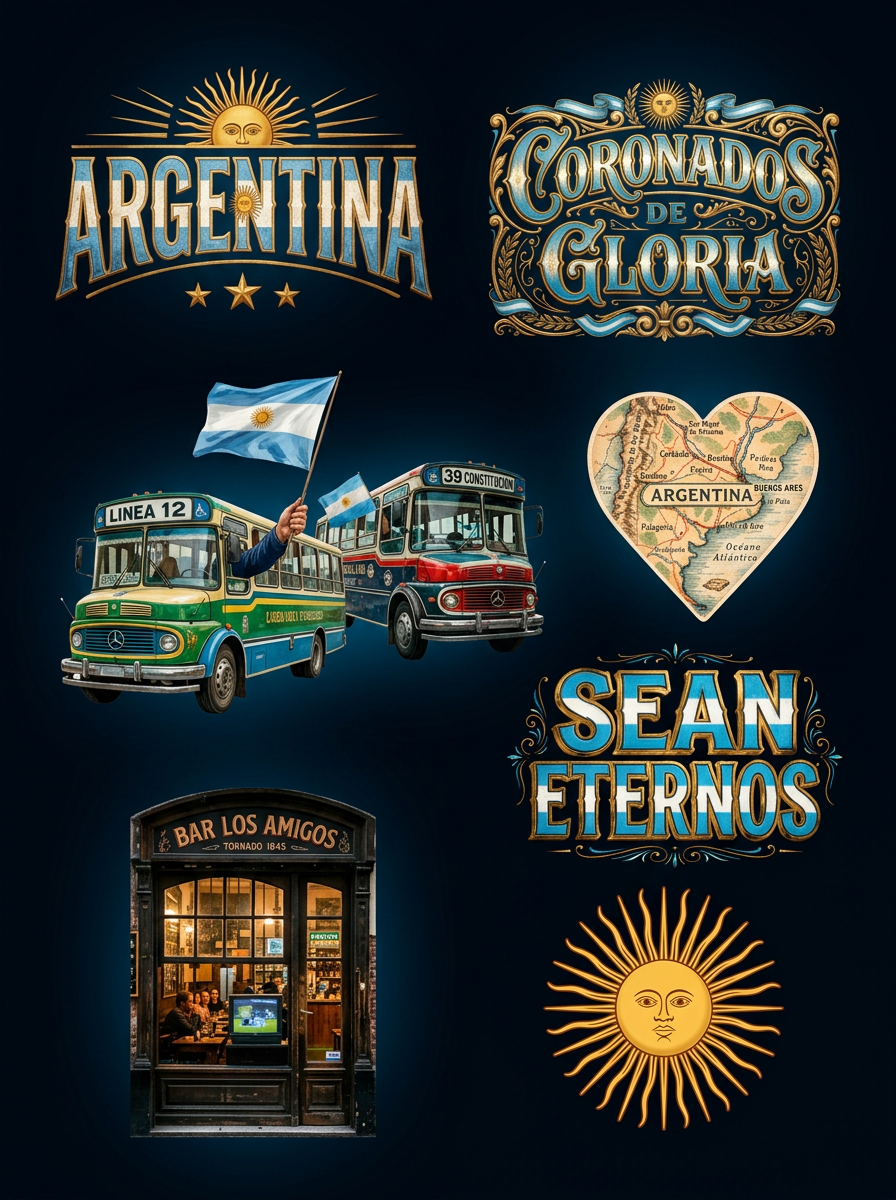 Diseños del Kit Mundial Argentina - Argentina